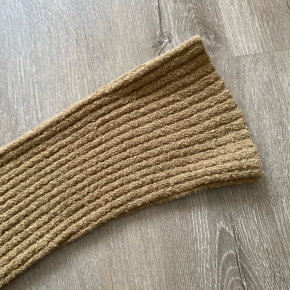 Vintage y2k Camel Tan Open Front 3 Button Collard Cardigan Bell Sleeves - Picture 5 of 6